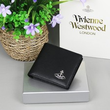 Vivienne Westwood Bifold wallet Black Orb Charm 11cm  9cm  3.5cm  