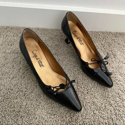 Vintage Coup d' Etat Black Patent Leather Heels