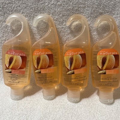 Avon Naturals Refreshing PEACH Shower Gel Lot Of 4 NOS Sealed
