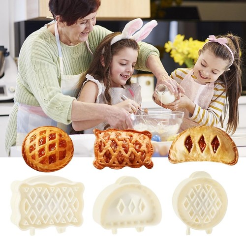 3 Mini Pie Molds - Dough Presser Pocket Molds for Baking Party Potluck Hand P... - Picture 5 of 9