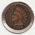 US Rare Old West 1900 Indian Head Penny Coin American Collection Shield Cent USA
