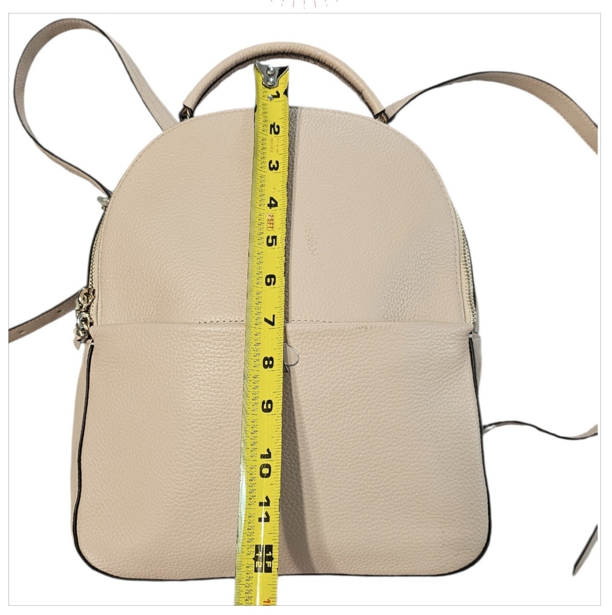 kate spade new York Polly  Pebbled pink Leather Backpack Kate Spade Polly Medium Pebbled Leather Backpack/Pink Blush  main image 2