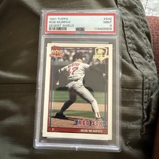 1991 Topps Desert Shield #542 ROB MURPHY PSA 9 RED SOX ***RARE HIGH GRADE***