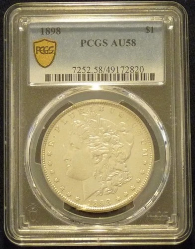 1898 Morgan Silver Dollar PCGS AU58
