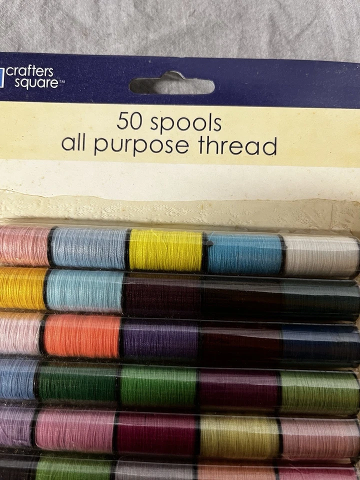 Crafters Square 50 Spools Of All Purpose Thread New - Image 3 of 3