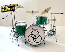 John Bonham Zep Tribute Green Sparkle Ludwig Mini Drum Kit Model for DisplayOnly