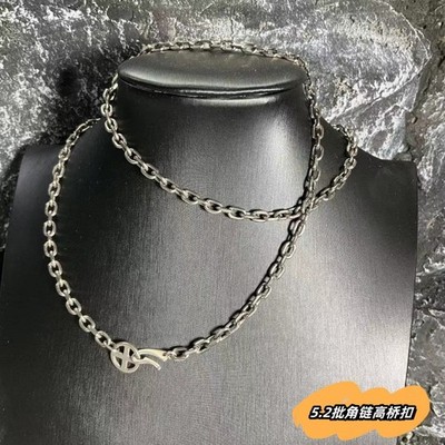 TA1 Pure Titanium Batch Angle Chain Necklace Lightweight
