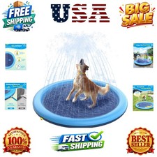 Splash Pad for Dogs Kids - Anti-Slip Dog Pool for Large Dogs, 0.58 mm Thick...