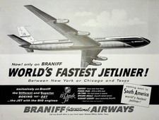 Original 1960 Vintage Airline Ad: Ft. Baniff World's Fastest Jetliner!