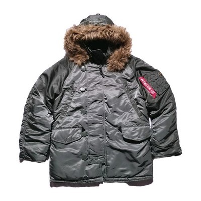 Alpha Industries Jacket Type N-3B Parka Mens Small Extreme Cold Faux Fur Hooded 