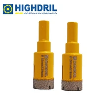 2pcs 20mm Diamond Vacuum Brazed Triangular Shank Drill Bit Tile Hole Saw Tool