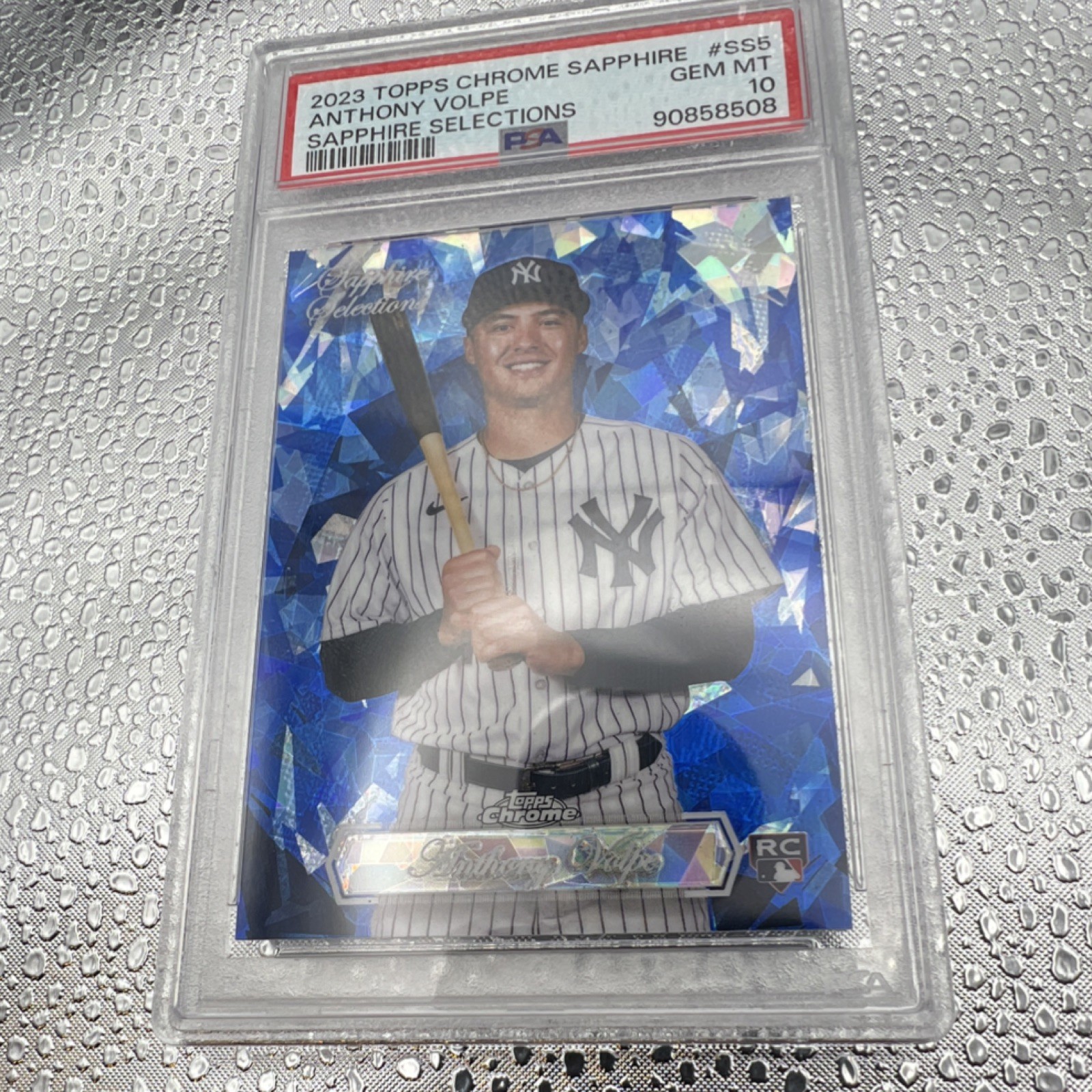 Topps 2023 Chrome Sapphire Selections Anthony Volpe SS-5 Rookie PSA 10 Yankees