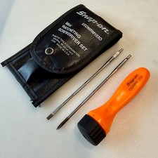 Snap-on Tools 3 Pc Mini Ratcheting Screwdriver Set Ssdmrm103o 4 Handle Usa