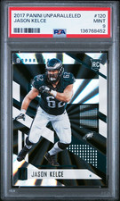 2017 Panini Unparalleled Jason Kelce ROOKIE CARD RC #120, PSA 9 New Grade. rookie card picture