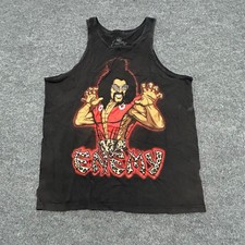 Enemy Tank Top Mens Size XL Black Cotton Graphic Print Streetwear USA Made
