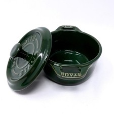 STAUB La Cocotte Mini Dutch Oven Casserole Stoneware Bakeware Forest Green