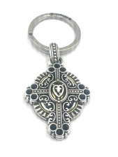 Brighton cross key fob Black gold silver NWoutlet tag