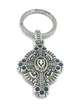 Brighton cross key fob  Black gold silver  NWoutlet tag