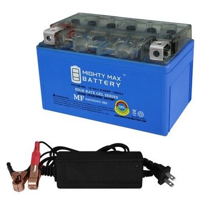 Mighty Max YTZ10S GEL Replacement Battery for EverStart ES-TZ10S + 12V 2A Chrgr