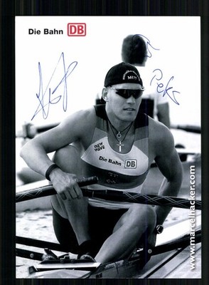 Marcel Hacker Autogrammkarte Original Signiert Kanu / Rudern + A 254739