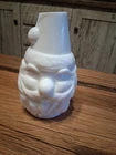 Vintage Fenton Fairy Lamp White Milk Glass Santa Christmas 5.5" 2pc