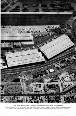 Aerial View of Aircraft Manufacturing Plant Print 1949