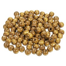 500Pcs Natural Wood Beads 10mm Diameter Round Loose Spacer Beads Medium Brown