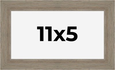 11x5 Frame Gray Barnwood Picture Frame  Modern Photo Frame UV Acrylic, Acid Free