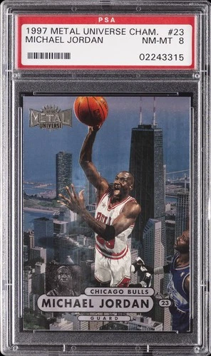1997 METAL UNIVERSE CHAMPIONSHIP #23 MICHAEL JORDAN PSA 8