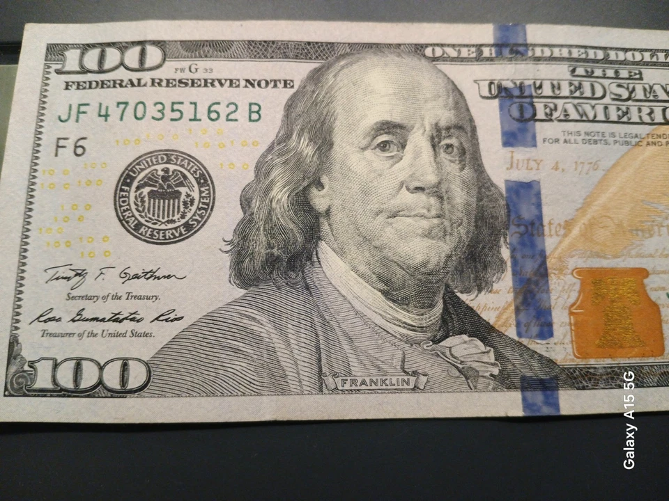 100 Dollar Bill, 2009 with complete (8 digit) broken ladder 0-7# 47035162 - Image 4 of 4