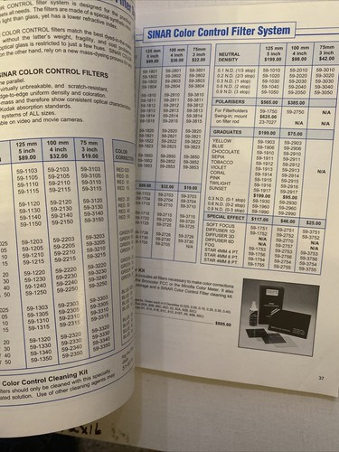 Catálogo de precios Sinar Bron 1993/1994 fotografía erin twidle marie solensky - Imagen 15 de 23