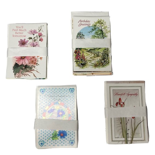 Fantusy Greeting Cards Birthday Get Well Wedding Sympathy Unused Lot 46 - Picture 4 of 6
