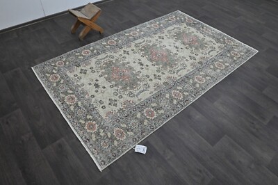 Oushak Türkisch Vintage Teppich 4x7 Kelim Rug Anatolisch Handarbeit Boho Deko...