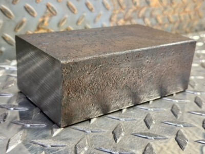 #ad Steel 52100 solid Bar Stock 3.5quot; wide 2.125quot; thick 3quot; long knife forging #6.5 $28.00