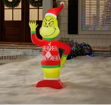 4 ft LED Grinch in Max Sweater Christmas Airblown Inflatable Yard Decoration