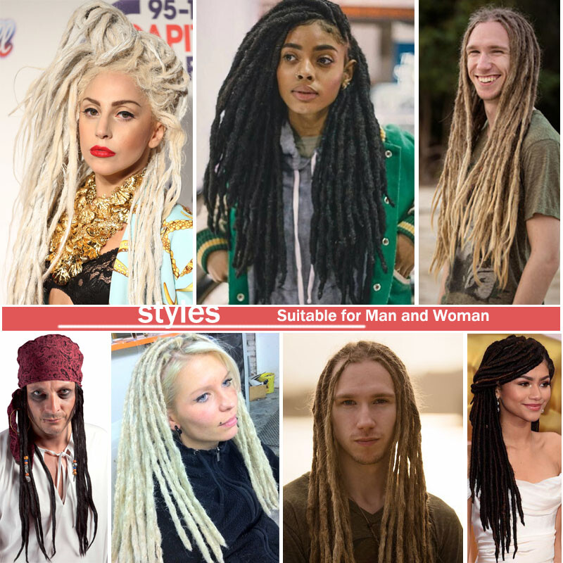 Dreadlocks Hair Extensions Braided BLONDE Clip In Viking  display picture 3