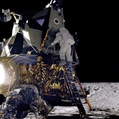 Astronaut Alan L. Bean (LM) ''Intrepid'' Moonwalk EVAs Apollo 12X12 PHOTOGRAPH