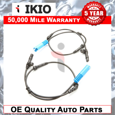 Ikio 2x ABS Wheel Speed Sensors Front Fits Mini Hatchback (R50 R53) One