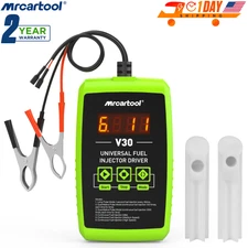 Digital Fuel Injector Tester Tool DIY Cleaning Tool 2 Adapter 6 Testing Modes US