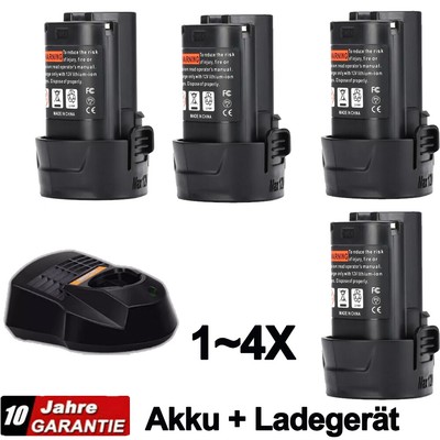 12V 4800mAh Li-ion Akku für Bosch BAT411 BAT420 GSR/GDR GSA 12V-LI / Ladegerät