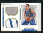 2018-19 National Treasures Holo Gold Luka Doncic Game-Used Dual Patch 23/25