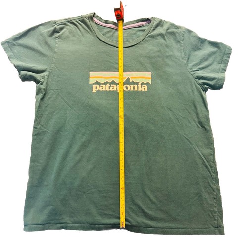 Patagonia T-Shirt Mens Size Large Outdoor Travel Hiking Green Organic Cotton - Picture 2 of 4