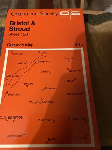 BRISTOL & STROUD - Ordnance Survey One Inch Map Sheet 156 1972 Bristol Stroud