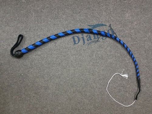 3 Fuß lang 12 Zöpfe echtes Känguruleder Signalpeitsche Schlange Auspeitscher Bullwhip - Bild 2 von 5