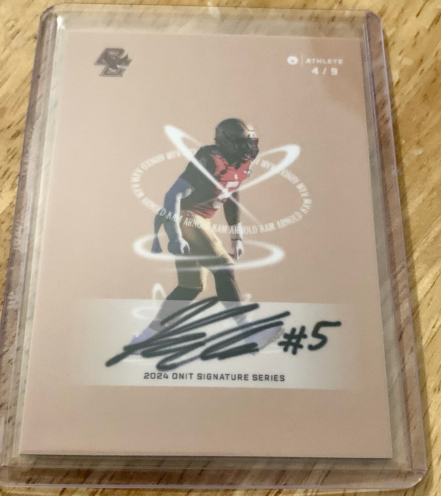 Kam Arnold 2024 Onit Athlete Auto 9 Series 4/9 Boston College Eagles Football