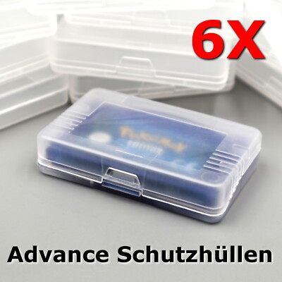 6X Kunststoff Schutz Hülle Case Boxen für GameBoy Advance Spiele Cartidge GBA