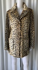 Guess Faux Fur Leopard Cheeta Coat Xl Mint