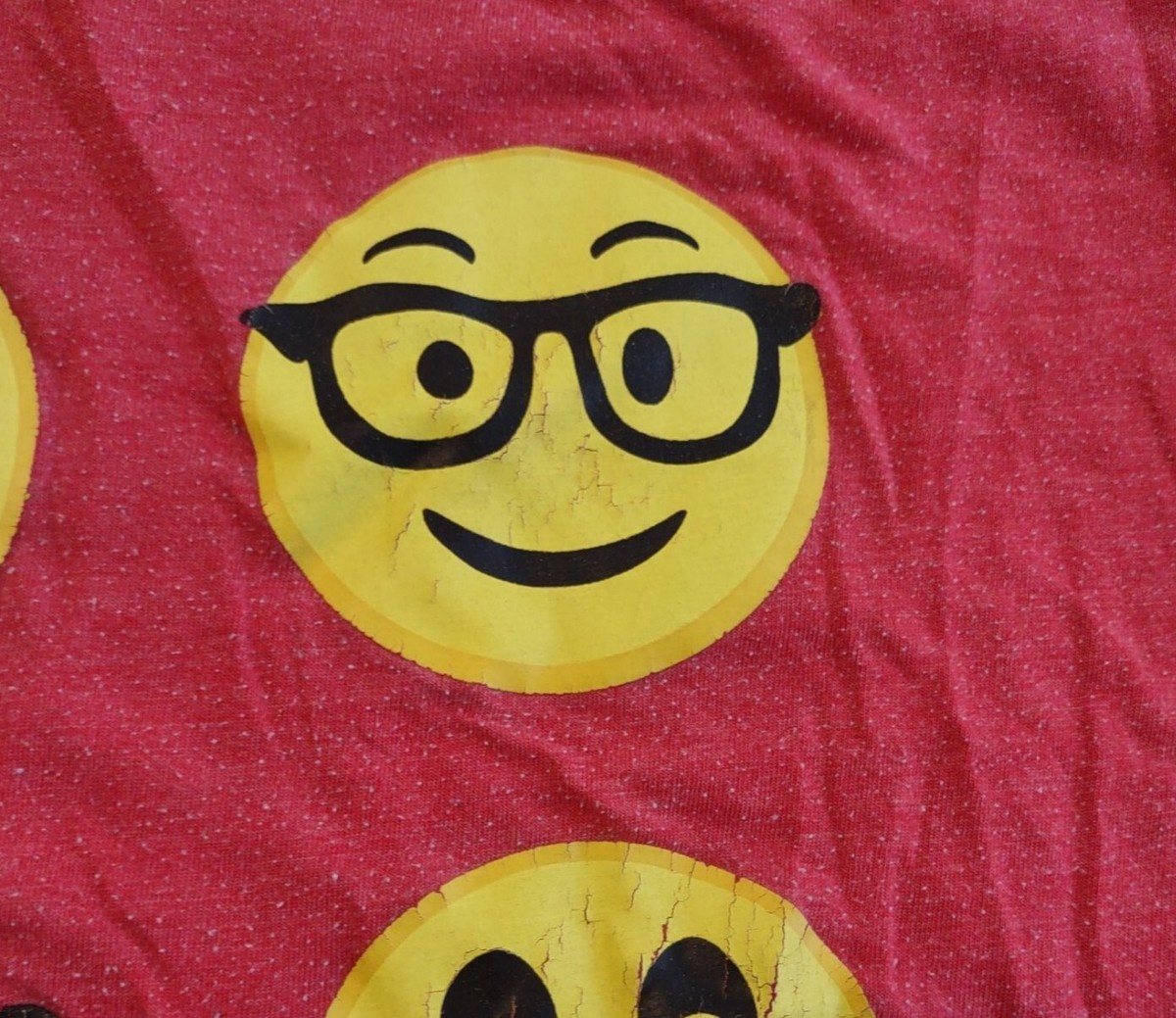 Boys heathered red emoji Cat & Jack size 8 short sleeve