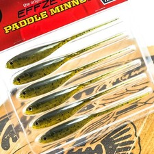 DAM EFFZETT Paddle Minnow Soft Drop Shot Baitfish Swimbait 4.75" 6ct RUSTY FROG