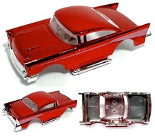 2023 HO AFXtras 1957 Custom Low 57 Chevy Bel Air Slot Car BODY RUBY RED CHROME